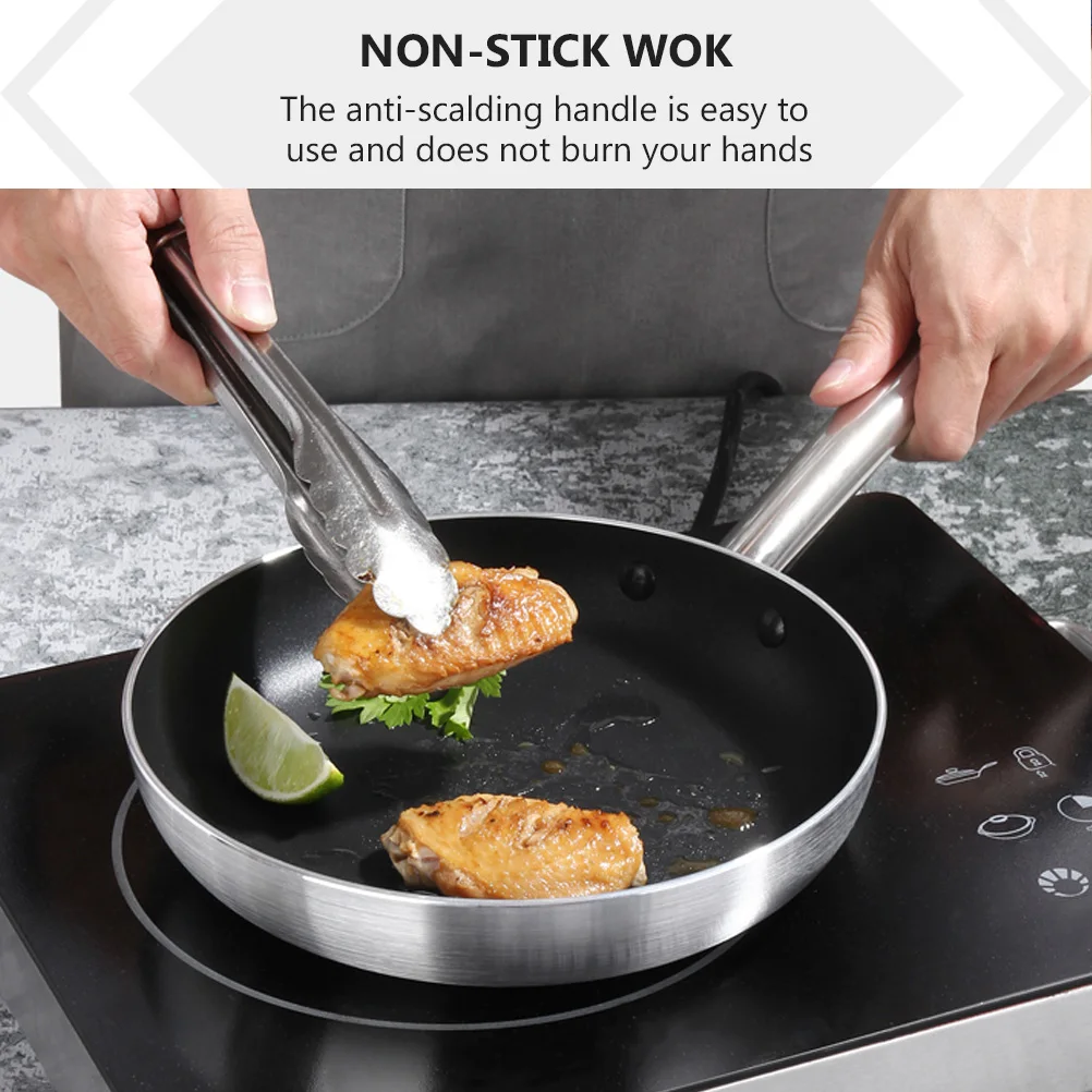 Silver Wok Pan Non-stick Frying Egg Nonstick Induction Cooker Skillet Aluminum Pans
Silver Wok Pan Non-stick Frying Egg Nonstick Induction Cooker Skillet Aluminum Pans