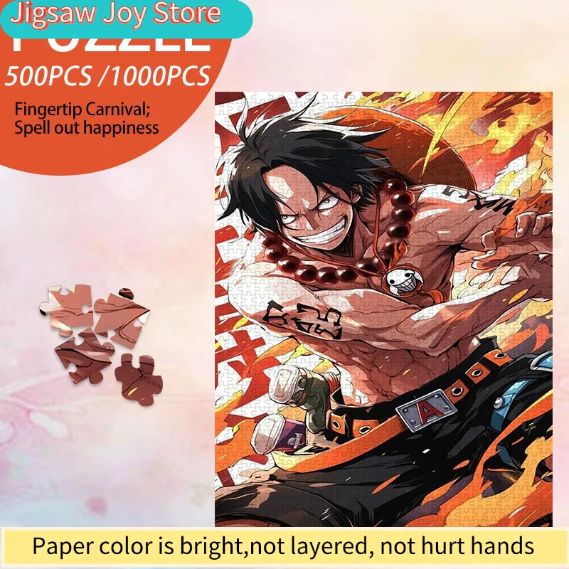 500- Paper Jigsaw Puzzle, DIY Puzzle, Large Puzzle, Adult Puzzle Featuring Ace, Flame Effects, and Muscle Lines. Made of Whit
500- Paper Jigsaw Puzzle, DIY Puzzle, Large Puzzle, Adult Puzzle Featuring Ace, Flame Effects, and Muscle Lines. Made of Whit