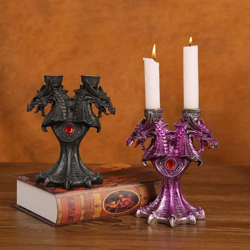 Candle Holder Resin Figurines Candlestick for Home Decor Creative Gothic Dragon Shape Sculpture Halloween Statue Crafts
Candle Holder Resin Figurines Candlestick for Home Decor Creative Gothic Dragon Shape Sculpture Halloween Statue Crafts