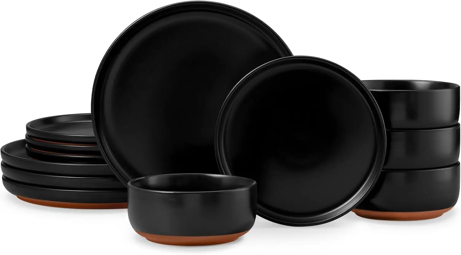 12-Piece Stoneware Plates and Bowls Sets, Dinnerware Sets for 4, Ceramic Dishware Dishes Set with Terracotta Base, Chip &
12-Piece Stoneware Plates and Bowls Sets, Dinnerware Sets for 4, Ceramic Dishware Dishes Set with Terracotta Base, Chip &