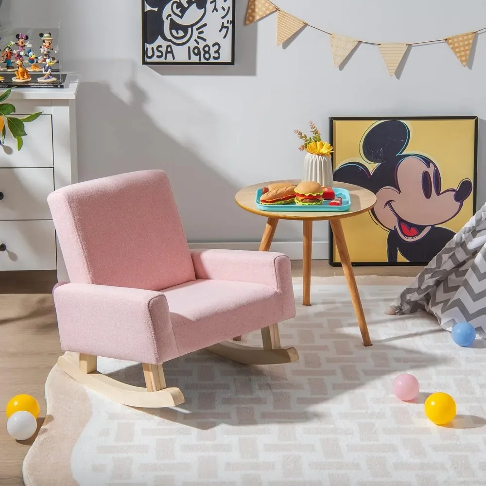 oddler Rocking Chair with Solid Wood Frame, Linen Fabric, Anti-Tipping Design, Children Furniture Armchair for Kids Room
oddler Rocking Chair with Solid Wood Frame, Linen Fabric, Anti-Tipping Design, Children Furniture Armchair for Kids Room