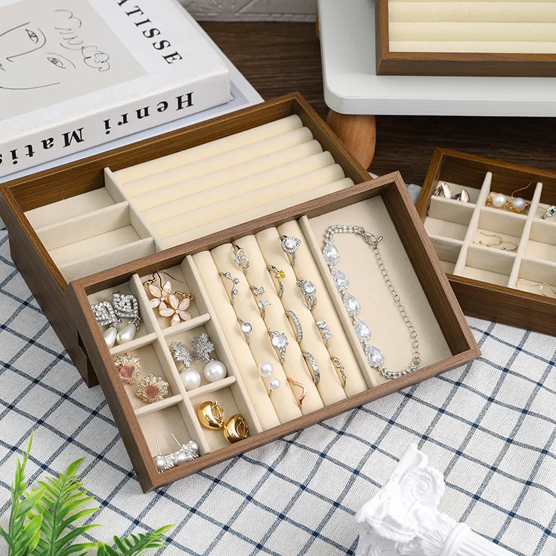 Walnut Wood Grain Multi Grid Jewelry Tray Ring Earring Necklace Storage Display Plate Photography Live Streaming Prop
Walnut Wood Grain Multi Grid Jewelry Tray Ring Earring Necklace Storage Display Plate Photography Live Streaming Prop