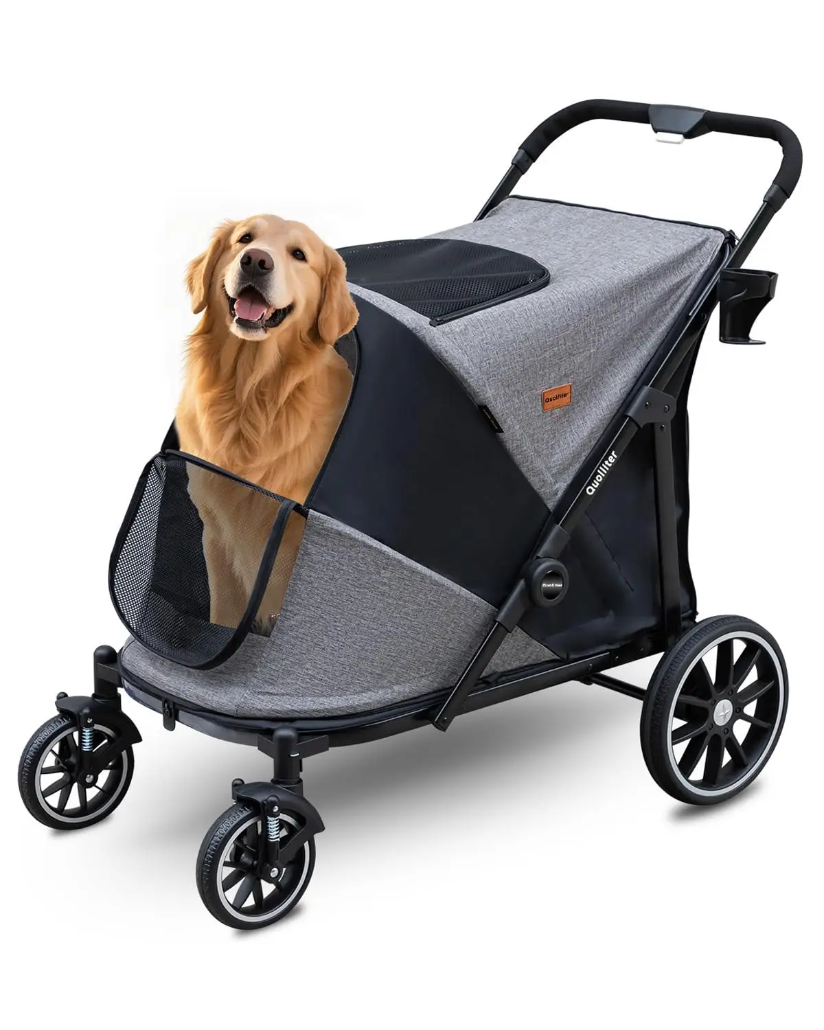 All-Terrain Pet Walking, Wear-Resistant Rubber Wheels, Air Mesh, Foldable Pet Stroller for Large Dogs & Cats up to 130 lbs
All-Terrain Pet Walking, Wear-Resistant Rubber Wheels, Air Mesh, Foldable Pet Stroller for Large Dogs & Cats up to 130 lbs