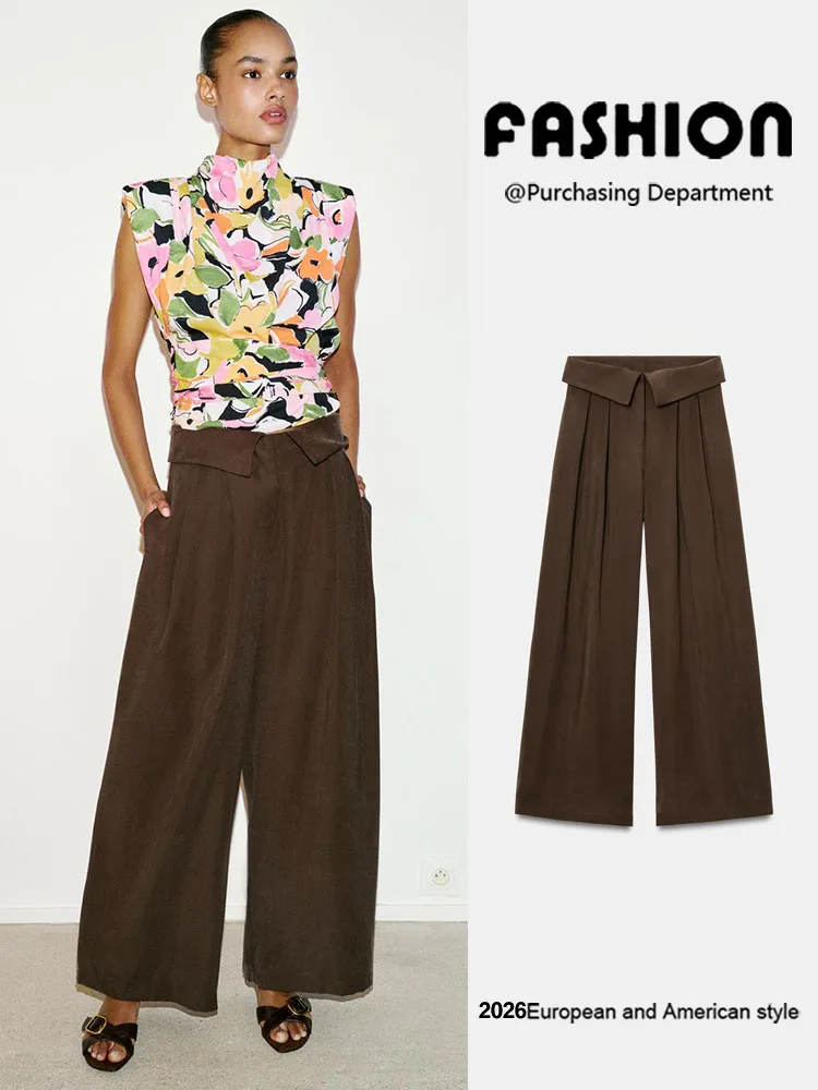 Comfortable Straight Leg Pants Spring New Arrival Women's Casual Versatile Long Pants Cuffed Waistline Pleated 3666061
Comfortable Straight Leg Pants Spring New Arrival Women's Casual Versatile Long Pants Cuffed Waistline Pleated 3666061