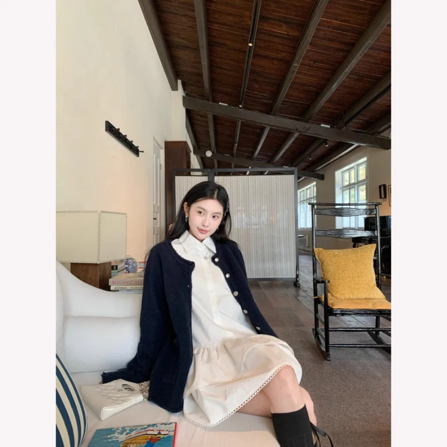 【New style】cheese'greenhouse girl' skirt women lace niche a-line skirt spring long-sleeved white shirt dress
【New style】cheese'greenhouse girl' skirt women lace niche a-line skirt spring long-sleeved white shirt dress