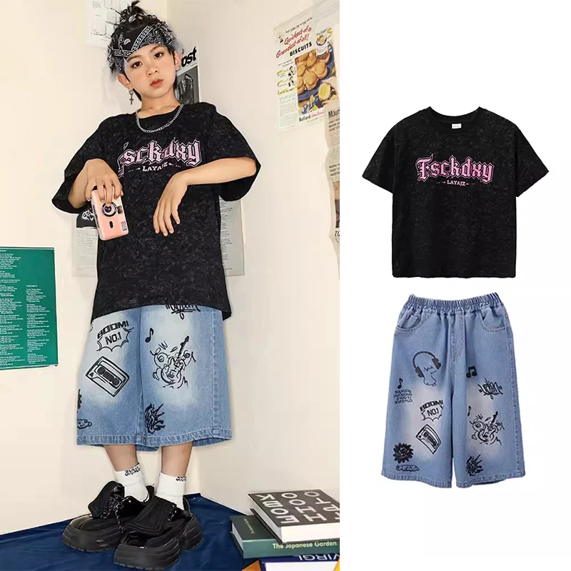Boys Kpop Clothing Hip Hop Dance Costume Streetwear Loose Tops Shorts Street Dance Performance Outfit Summer Dancewear DL10623
Boys Kpop Clothing Hip Hop Dance Costume Streetwear Loose Tops Shorts Street Dance Performance Outfit Summer Dancewear DL10623