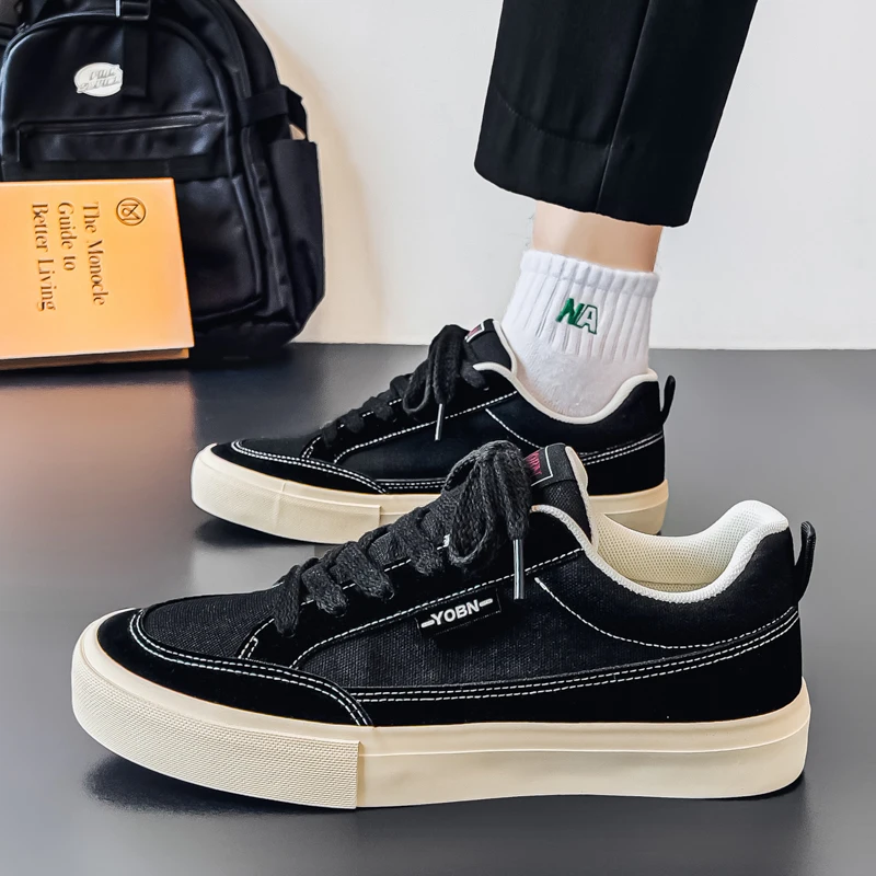 Casual Canvas Men's Shoes Summer Trend Versatile Thick Bottom Student Sports Black Cloth Shoes Fashionable Breathable Low Top
Casual Canvas Men's Shoes Summer Trend Versatile Thick Bottom Student Sports Black Cloth Shoes Fashionable Breathable Low Top