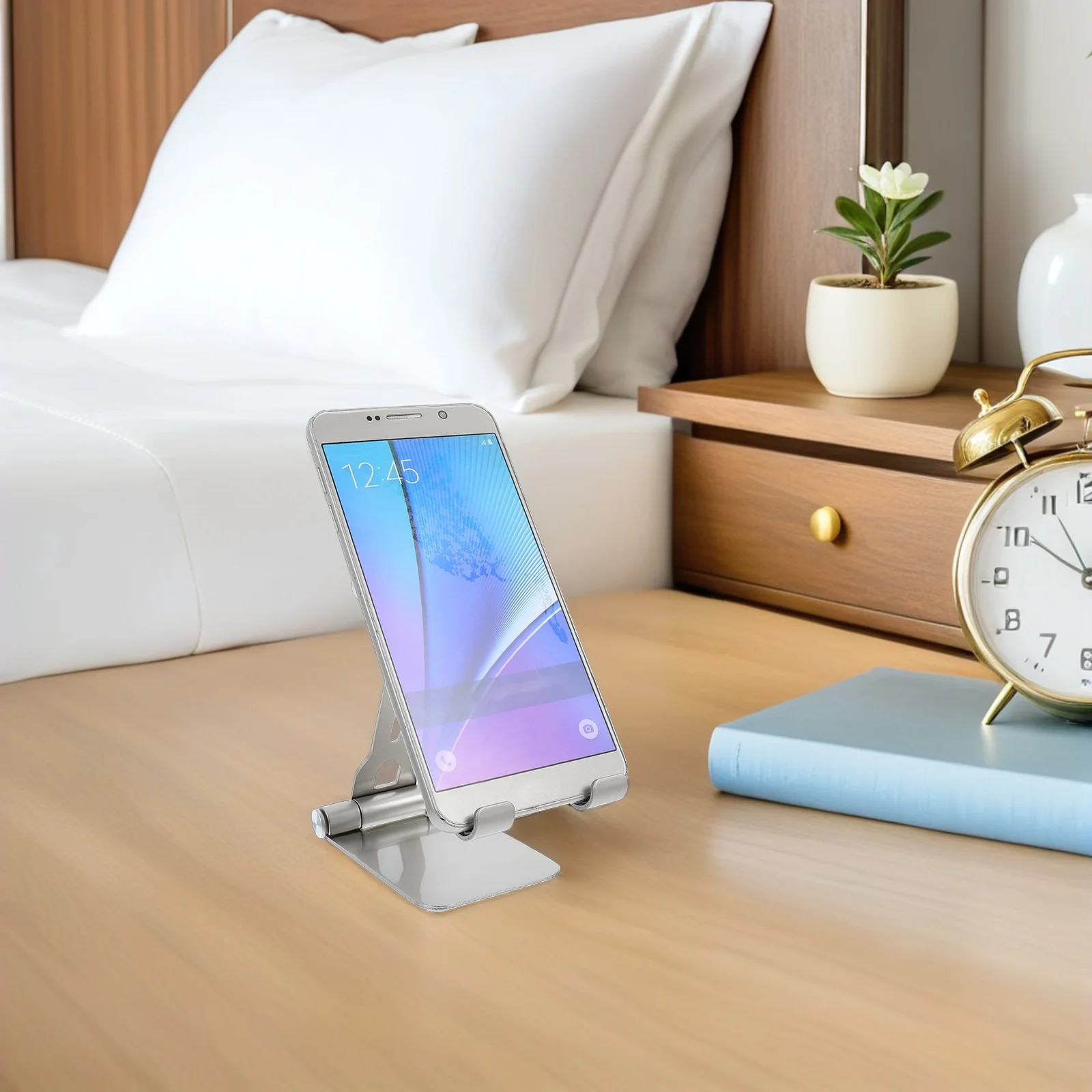 Foldable Phone Stand 270 Swivel Adjustable Desktop Cellphone Support Stable Base Portable Live Streaming Filming