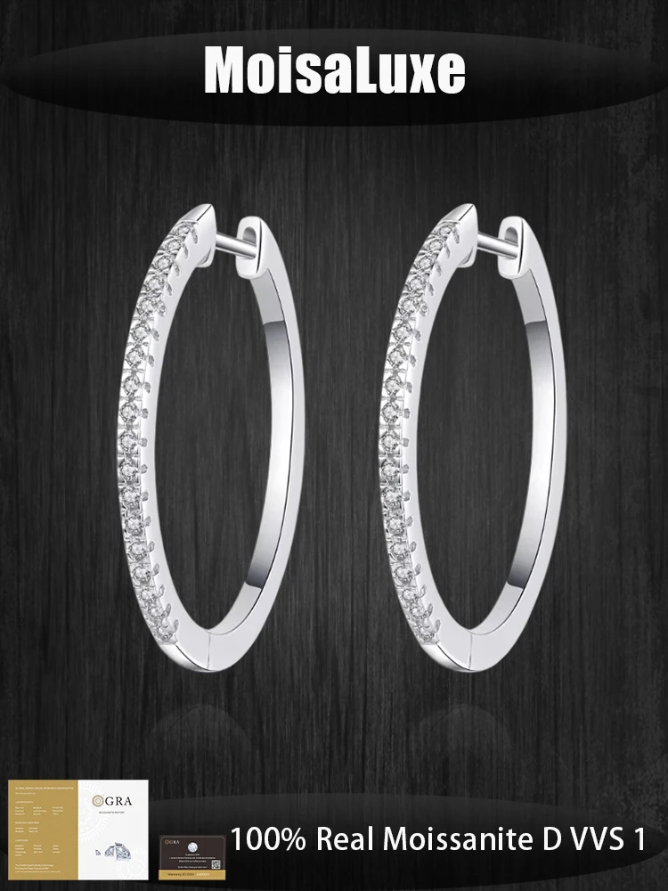 MoisaLuxe Official Store DRA Moissanite 925 sterling silver earrings Women Large Earrings is suitable for daily wear
MoisaLuxe Official Store DRA Moissanite 925 sterling silver earrings Women Large Earrings is suitable for daily wear