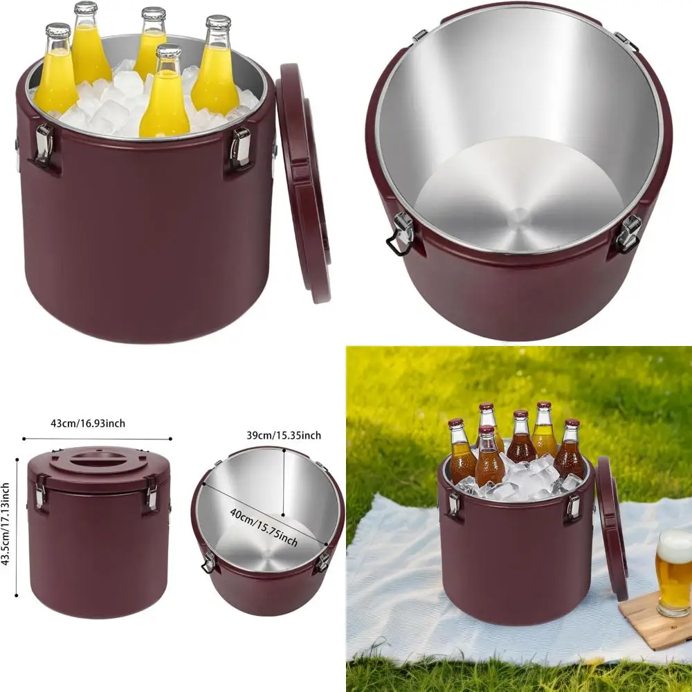 Portable Insulated Round Beverage Cooler Dispenser for Camping, Sports, and Outdoor Events with Large Capacity and Chiller Funct
Portable Insulated Round Beverage Cooler Dispenser for Camping, Sports, and Outdoor Events with Large Capacity and Chiller Funct