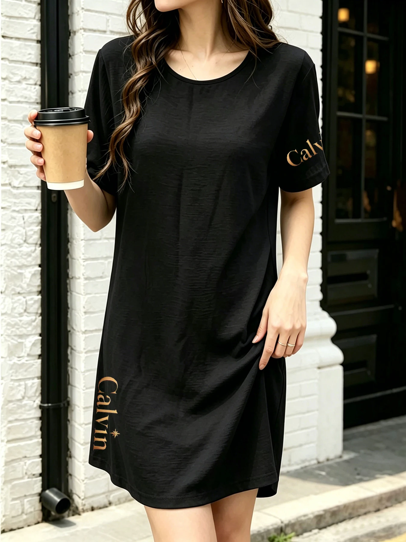 Summer Thin Breathable T-Shirt Dress, Soft and Skin-Friendly Casual Short-Sleeve Dress, Light Luxury Letter Print Mid-Length Style
Summer Thin Breathable T-Shirt Dress, Soft and Skin-Friendly Casual Short-Sleeve Dress, Light Luxury Letter Print Mid-Length Style