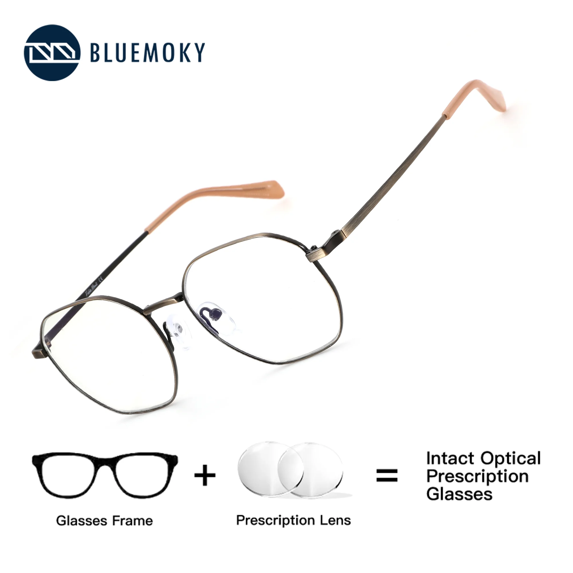 BLUEMOKY Men Custom Prescription Eyeglasses Unisex Square Metal Frame Women Photochromic Blue Light Blocking Optical Lenses
BLUEMOKY Men Custom Prescription Eyeglasses Unisex Square Metal Frame Women Photochromic Blue Light Blocking Optical Lenses