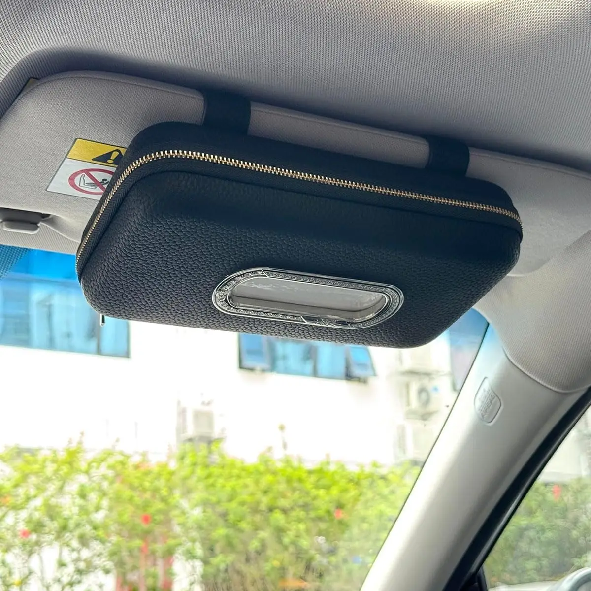 Car Tissue Holder, Sun Visor Napkin Holder, PU Leather Backseat Tissue Case, Black
Car Tissue Holder, Sun Visor Napkin Holder, PU Leather Backseat Tissue Case, Black