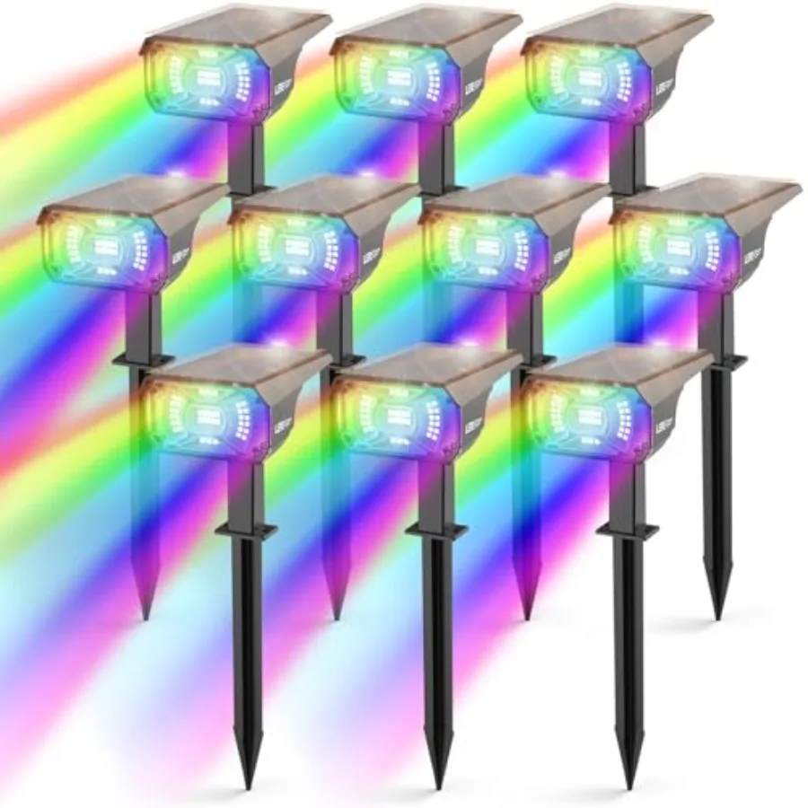Solar Spot Lights Outdoor Color Changing IP65 Garden Lights Solar Powered Waterproof with 9 Light Modes Colored Landscape Light
Solar Spot Lights Outdoor Color Changing IP65 Garden Lights Solar Powered Waterproof with 9 Light Modes Colored Landscape Light