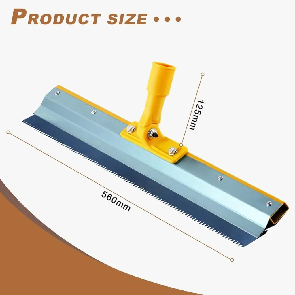 Notched Epoxy Floor Wall Spreader Durable Carbon Steel Leveling Tool for Smooth Professional Floor Application
Notched Epoxy Floor Wall Spreader Durable Carbon Steel Leveling Tool for Smooth Professional Floor Application