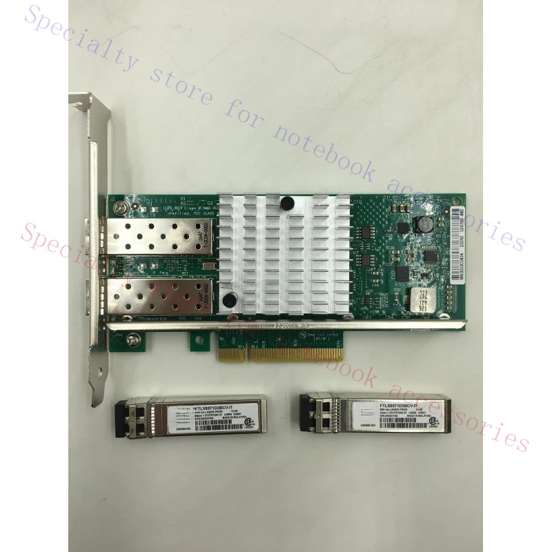 R+ For NEW Intel/Dell X520-DA2 82599ES E10G42BTDA+2PC Intel FTLX8571D3BCV E10GSFPSR
R+ For NEW Intel/Dell X520-DA2 82599ES E10G42BTDA+2PC Intel FTLX8571D3BCV E10GSFPSR