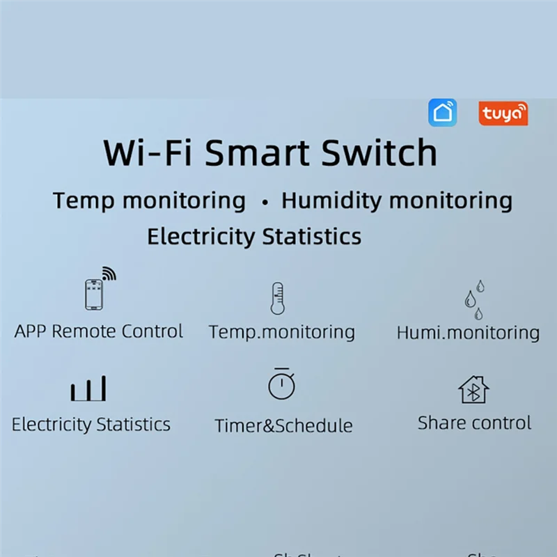 Умный переключатель Wi-Fi Tuya, 3000 Вт, 16 А, беспроводной термостат, мониторинг температуры и влажности с монитором энергопотребления 
Умный переключатель Wi-Fi Tuya, 3000 Вт, 16 А, беспроводной термостат, мониторинг температуры и влажности с монитором энергопотребления