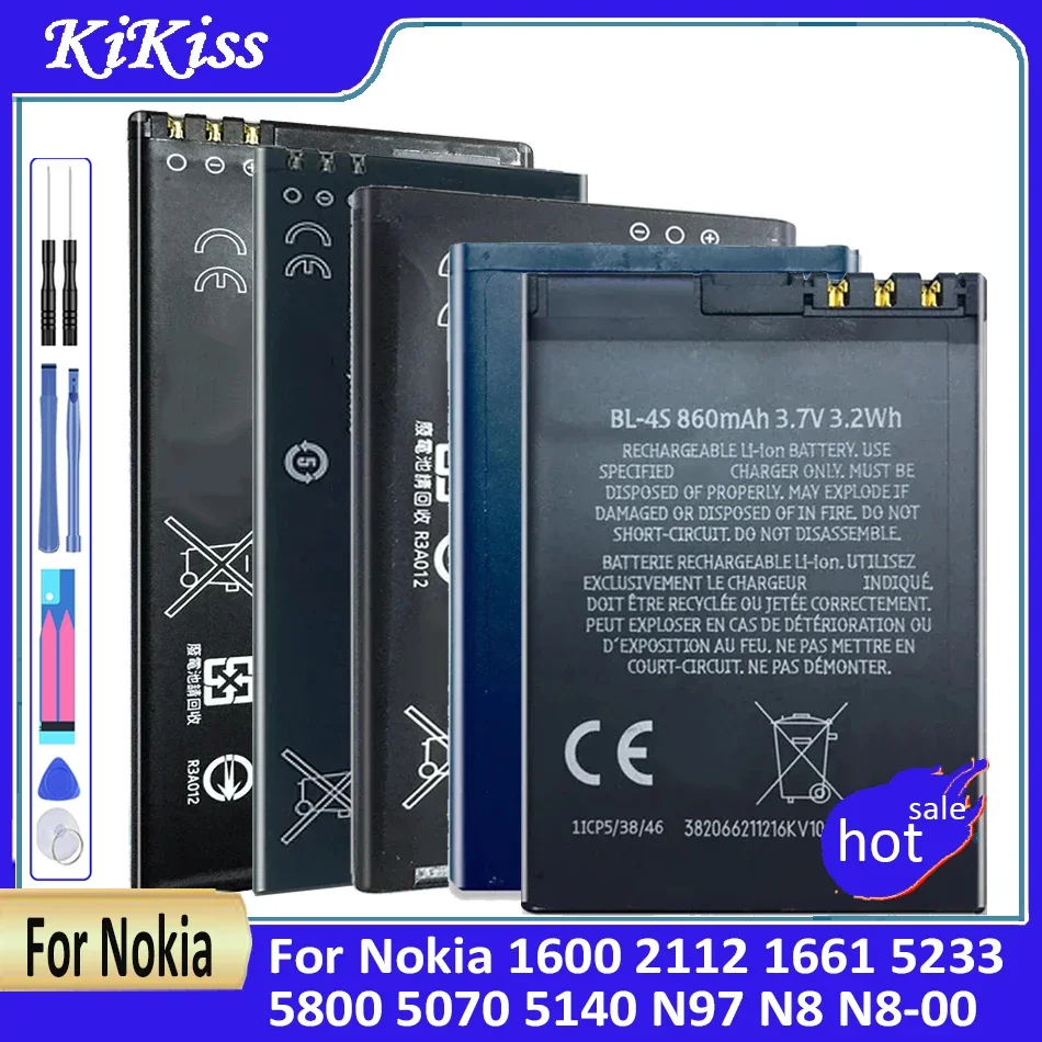 Аккумулятор BL-5C BL-4C BL-5J BL-5B BL-4D BL-5F BL-4S BL-4J BN-01 BN-06 для Nokia 1600 2112 1661 5233 5800 5070 5140 N97 N8 N8-00 C6
Аккумулятор BL-5C BL-4C BL-5J BL-5B BL-4D BL-5F BL-4S BL-4J BN-01 BN-06 для Nokia 1600 2112 1661 5233 5800 5070 5140 N97 N8 N8-00 C6