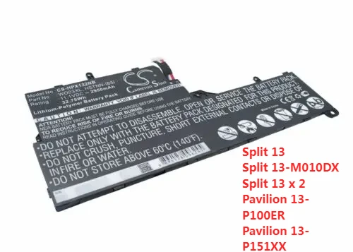 2950mAh Battery For HP Split 13 x 2;Split 13-M010DX;725496-1B1;HSTNN-IB5I;WO03XL
2950mAh Battery For HP Split 13 x 2;Split 13-M010DX;725496-1B1;HSTNN-IB5I;WO03XL