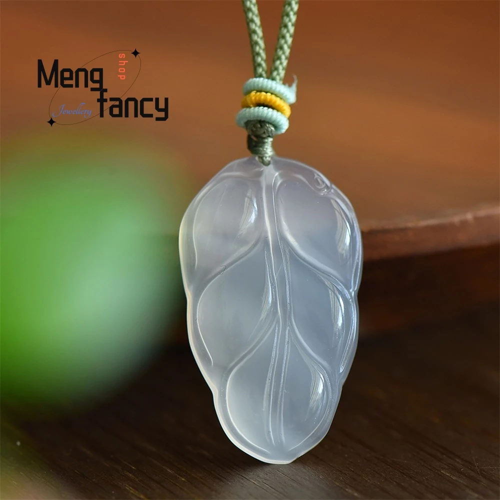 High-grade Exquisite Natural High Ice Chalcedony Gold Branch Jade Leaf Pendant Simple Fashion Jewelry Best Selling Holiday Gifts
High-grade Exquisite Natural High Ice Chalcedony Gold Branch Jade Leaf Pendant Simple Fashion Jewelry Best Selling Holiday Gifts