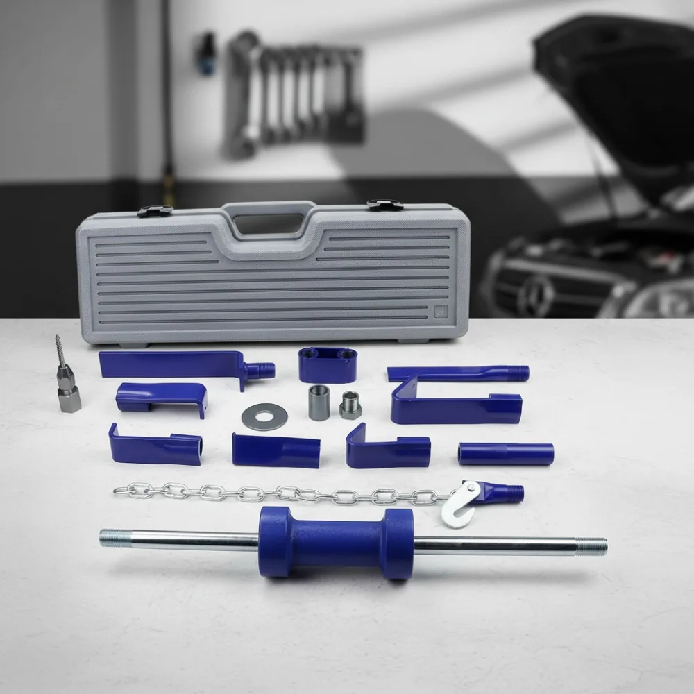 13LBS Universal Auto Dent Puller Kit with Slide Hammer for Car Truck Body Repair Tool Set 15PCS
13LBS Universal Auto Dent Puller Kit with Slide Hammer for Car Truck Body Repair Tool Set 15PCS