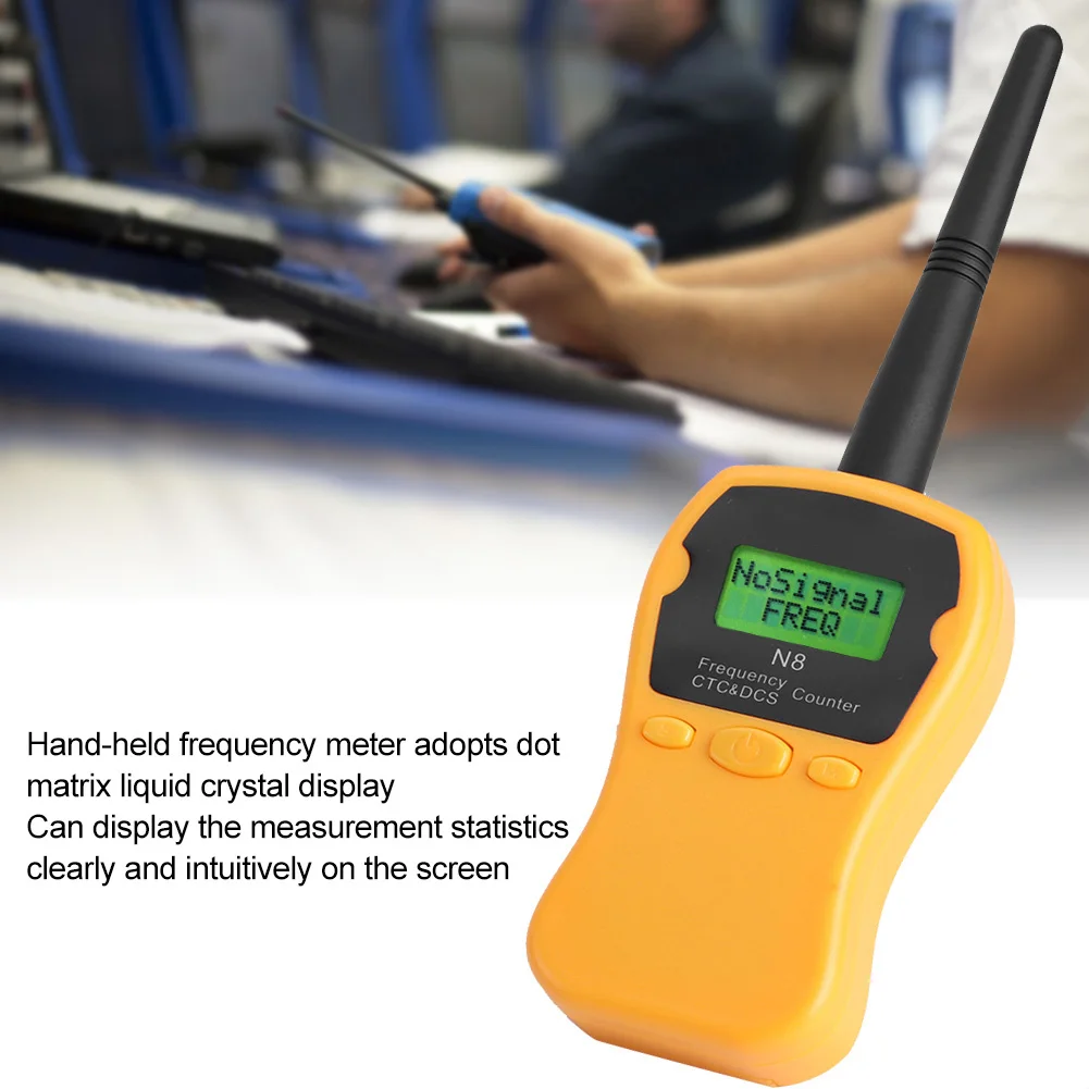 Frequency Counter Frequency Tester N8 Portable Radio Frequency Counter Meter Walkie Talkie W/ CTCCSS/DCS Decoder for Car Marine
Frequency Counter Frequency Tester N8 Portable Radio Frequency Counter Meter Walkie Talkie W/ CTCCSS/DCS Decoder for Car Marine