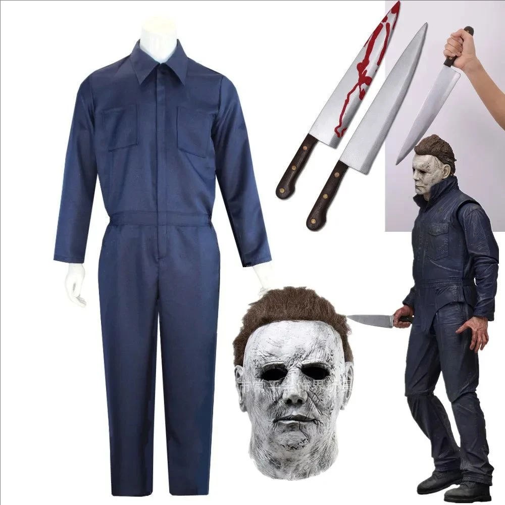 Movie Anime Men Bloody Killer Michael Myers Adult Costume Mask Cosplay Halloween Jumpsuit Outfits Horror Bloody Carnival Part
Movie Anime Men Bloody Killer Michael Myers Adult Costume Mask Cosplay Halloween Jumpsuit Outfits Horror Bloody Carnival Part