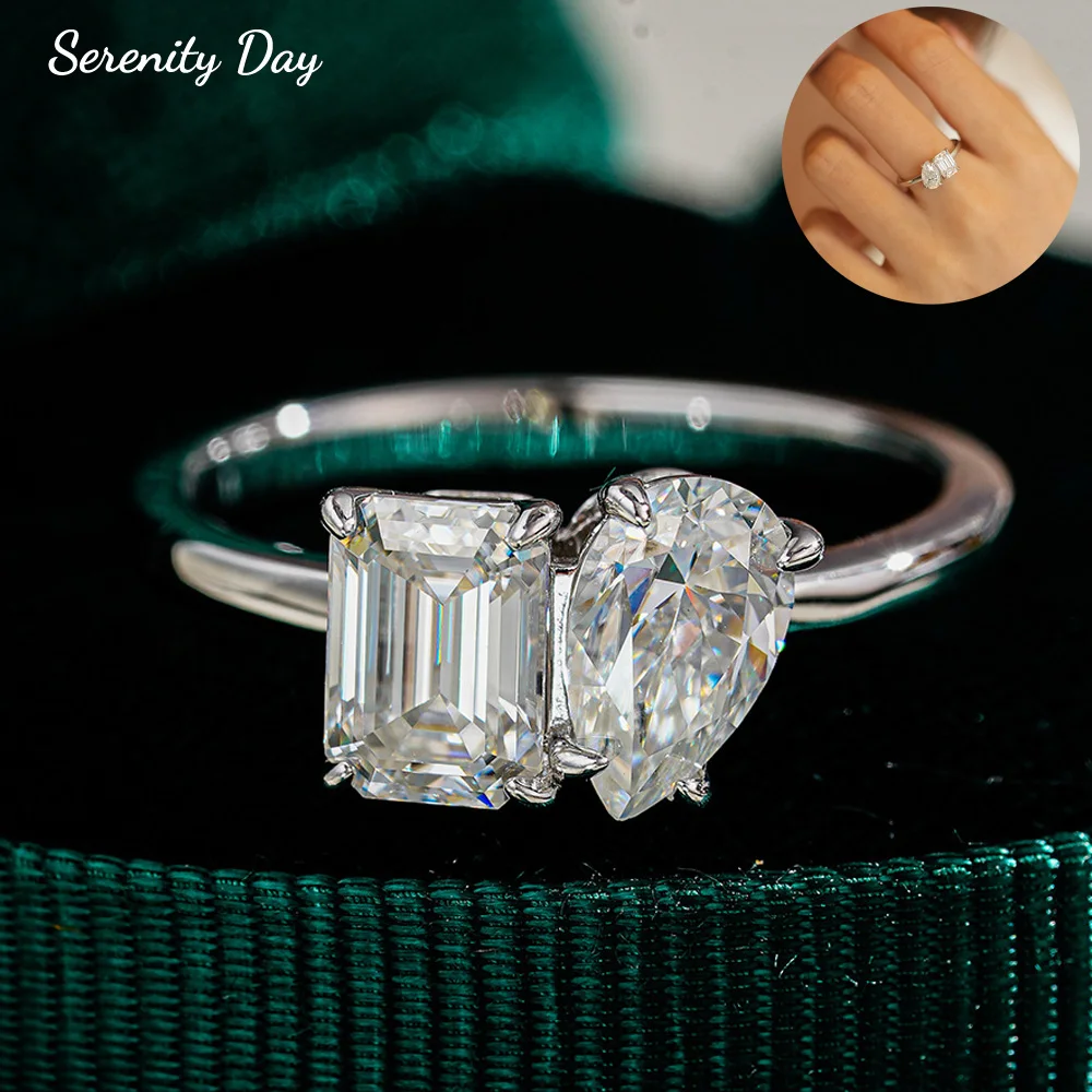 Кольца Serenity 2ct 4ct изумруда и груши D цвета с муассанитом для женщин, кольца вечности из 100% стерлингового серебра S925, ювелирные изделия 18K с покрытием
Кольца Serenity 2ct 4ct изумруда и груши D цвета с муассанитом для женщин, кольца вечности из 100% стерлингового серебра S925, ювелирные изделия 18K с покрытием