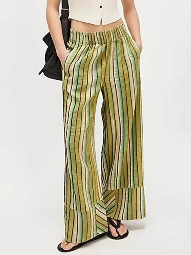 Uoozee Women's Fashion Striped Wide Leg Pants 2026 New Summer Elastic Waist Loose Pockets Casual Streetwear Trousers Bottoms
Uoozee Women's Fashion Striped Wide Leg Pants 2026 New Summer Elastic Waist Loose Pockets Casual Streetwear Trousers Bottoms