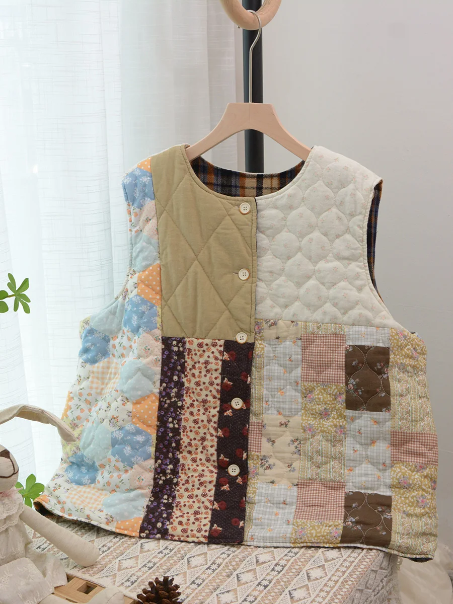 Зима 2024, женский жилет из смеси хлопка в стиле пэчворк, цвет Blo Fce, жилет с цветочным принтом на подкладке, милый круглый жилет на одной пуговице...
Зима 2024, женский жилет из смеси хлопка в стиле пэчворк, цвет Blo Fce, жилет с цветочным принтом на подкладке, милый круглый жилет на одной пуговице...