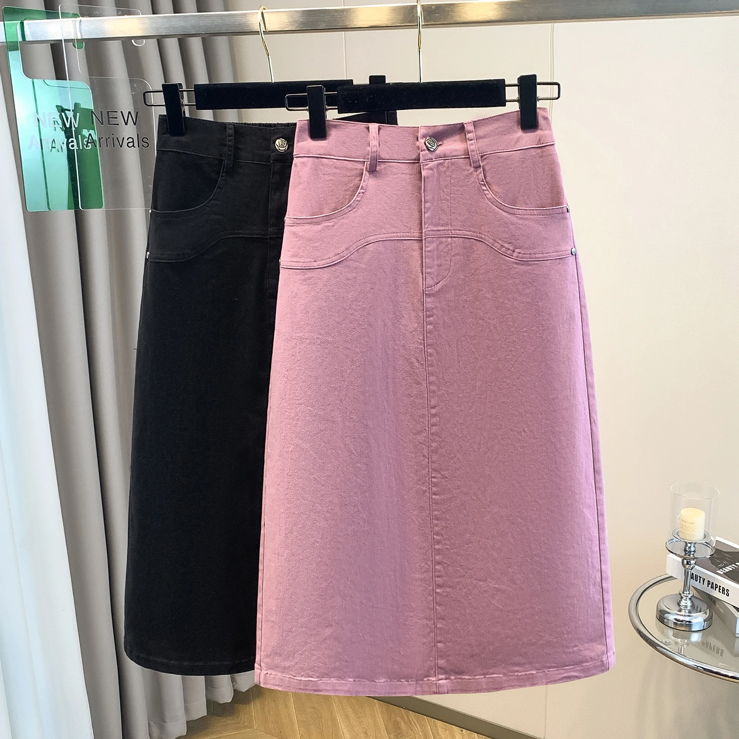 plus Size Mommy Summer New Loose High Waist Elastic A-Line Denim Skirt Casual Commute Style Artistic Flared Skirts
plus Size Mommy Summer New Loose High Waist Elastic A-Line Denim Skirt Casual Commute Style Artistic Flared Skirts