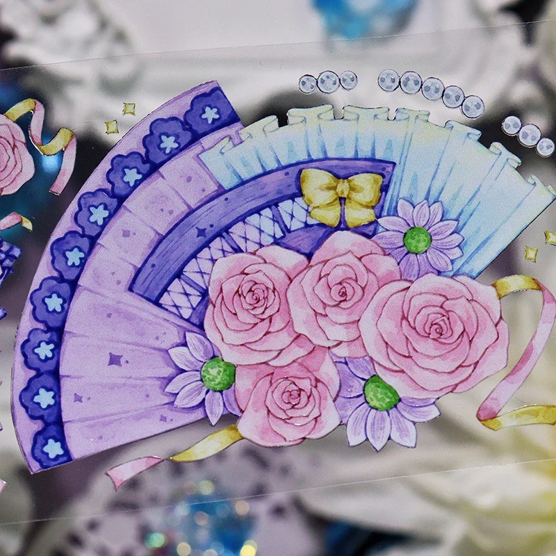 V1tape Pet Washi Tape Journal Collage Card Goods Badge Decoration Stickers Rose Fan, Crystal Special Oil
V1tape Pet Washi Tape Journal Collage Card Goods Badge Decoration Stickers Rose Fan, Crystal Special Oil