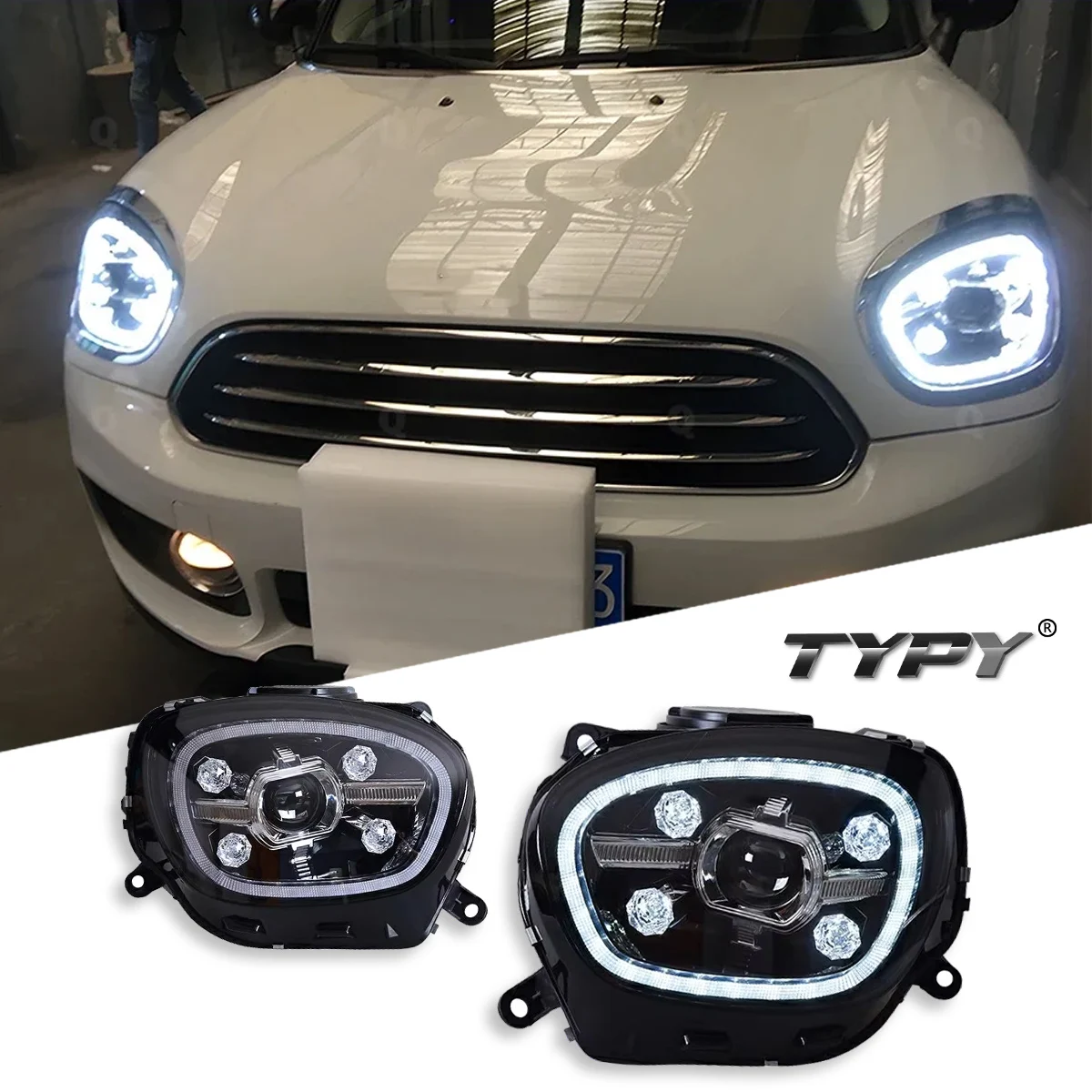 TYPY Car For BMW MINI F60 2016-2019 Headlight Upgrade Modified to New DRL Dynamic Turn Signal LED Headlight Auto Accessories 
TYPY Car For BMW MINI F60 2016-2019 Headlight Upgrade Modified to New DRL Dynamic Turn Signal LED Headlight Auto Accessories