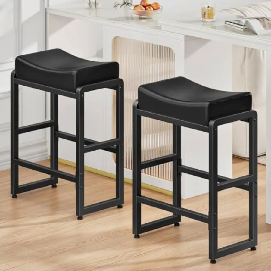 HOOBRO Bar Stools Set of 2, Counter Height Bar Stools, Saddle Barstools with Curved Surface, 26 Inch Barstools for Kitchen Coun
HOOBRO Bar Stools Set of 2, Counter Height Bar Stools, Saddle Barstools with Curved Surface, 26 Inch Barstools for Kitchen Coun