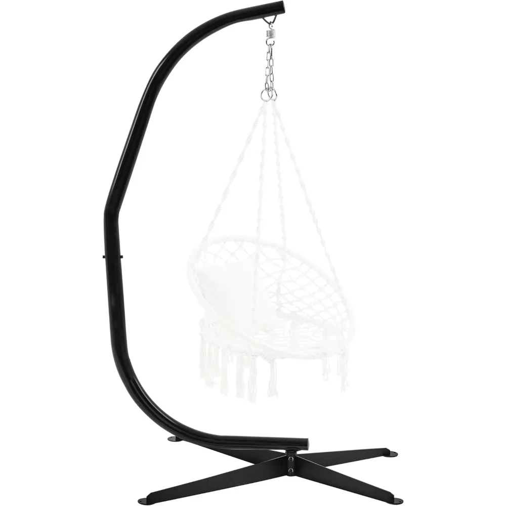Hammock Chair Stand, C-Stand for Hanging Hammock Chair w/Buckle & S-Shaped Hook - Free Rotation C-Stand Hammock Stand
Hammock Chair Stand, C-Stand for Hanging Hammock Chair w/Buckle & S-Shaped Hook - Free Rotation C-Stand Hammock Stand
