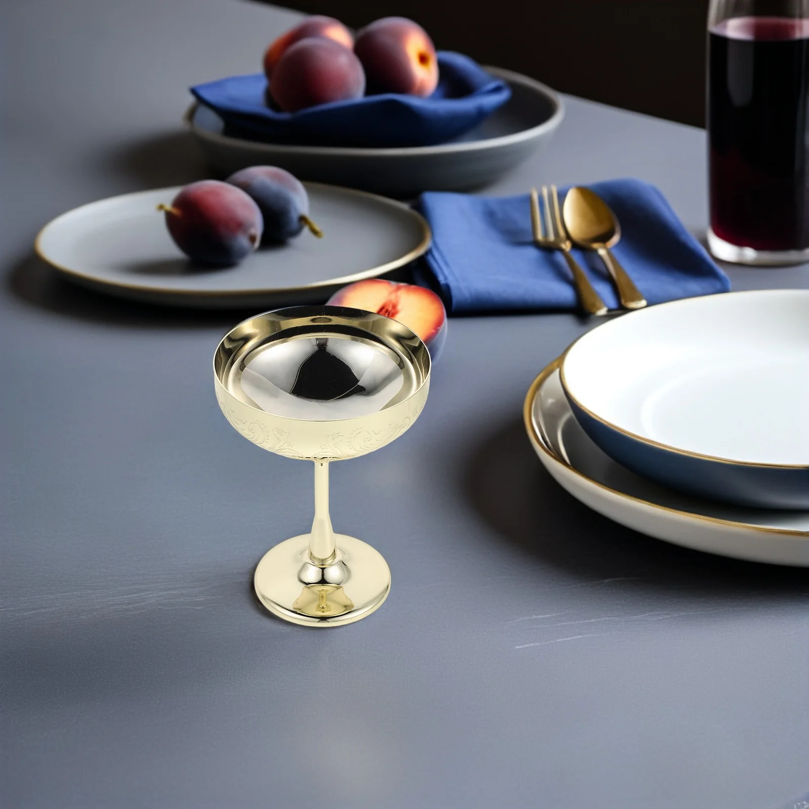 Versatile Stainless Steel Dessert Cups Wheat Patterned Ice Cream Container for All Occasions Dessert Bowls Ice Cream Goblet
Versatile Stainless Steel Dessert Cups Wheat Patterned Ice Cream Container for All Occasions Dessert Bowls Ice Cream Goblet