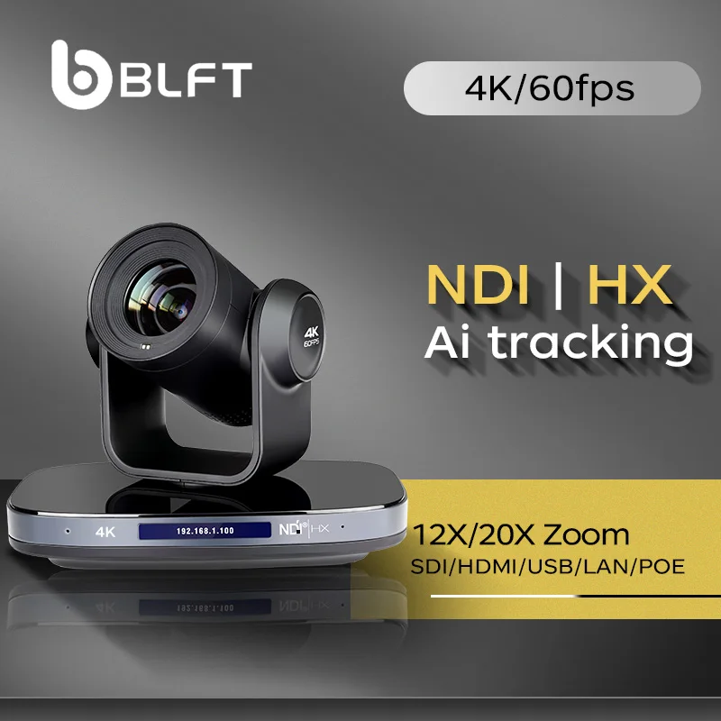 60FPS 4K AI Auto Tracking PTZ NDI Camera with 12X 20X Optical Zoom Simultaneous HDMI USB3.0 3G-SDI video conference system
60FPS 4K AI Auto Tracking PTZ NDI Camera with 12X 20X Optical Zoom Simultaneous HDMI USB3.0 3G-SDI video conference system