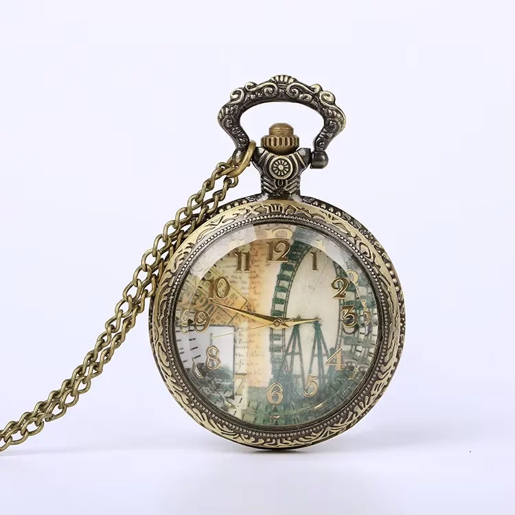 Large retro vintage pocket watch Cartoon glass Ferris pocket watch
Large retro vintage pocket watch Cartoon glass Ferris pocket watch
