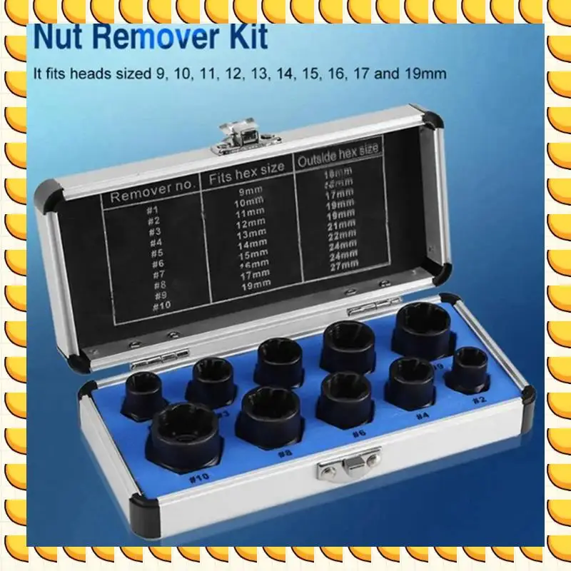 BAAU Nut Extractor Set Broken Screw Nut Removal Tool Set Broken Nut Extractor Set Machine Repair Combination Tool Set
BAAU Nut Extractor Set Broken Screw Nut Removal Tool Set Broken Nut Extractor Set Machine Repair Combination Tool Set