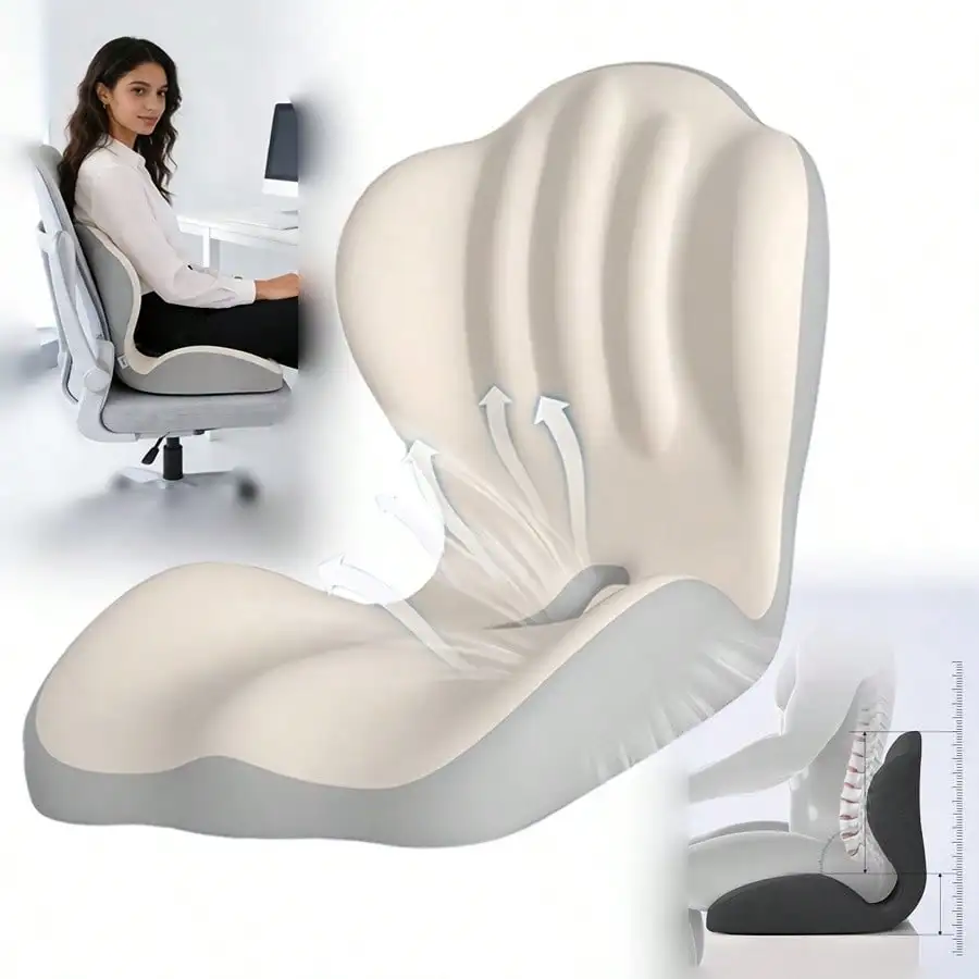 Ergonomic Seat Cushion Office Lumbar Support Pillow Long Sitting Posture Correction Lumbar Support Student Office Chair Lumbar C
Ergonomic Seat Cushion Office Lumbar Support Pillow Long Sitting Posture Correction Lumbar Support Student Office Chair Lumbar C