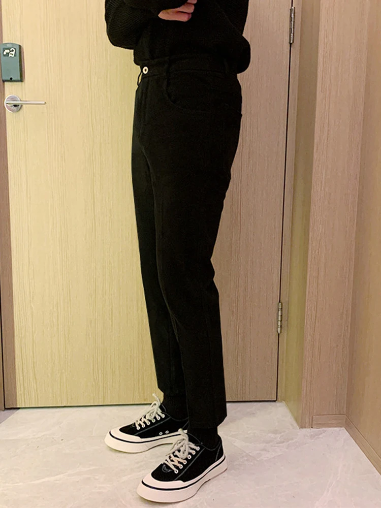 Мужские повседневные брюки прямого кроя Slim Fit для осени и зимы, эластичные, из смесового хлопка и полиэстера, удобные, со средней/низкой талией
Мужские повседневные брюки прямого кроя Slim Fit для осени и зимы, эластичные, из смесового хлопка и полиэстера, удобные, со средней/низкой талией