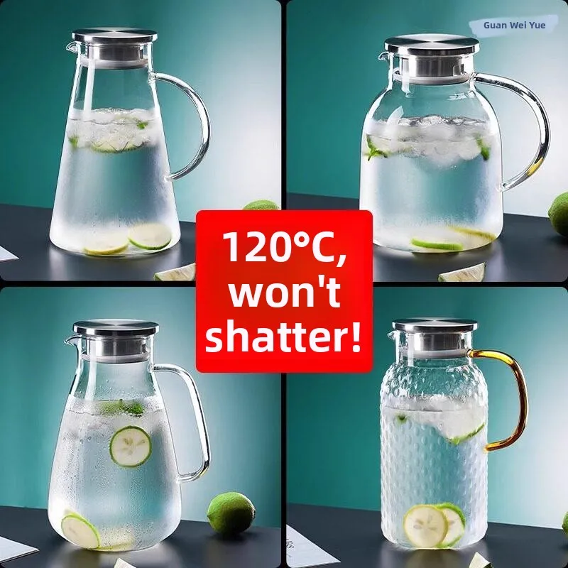 Heat Resistant Glass Cold Water Cup Food Grade Home Use Anti Drop Cold Water Teapot Set Living Room Tea Pot Glass Water Bottle
Heat Resistant Glass Cold Water Cup Food Grade Home Use Anti Drop Cold Water Teapot Set Living Room Tea Pot Glass Water Bottle