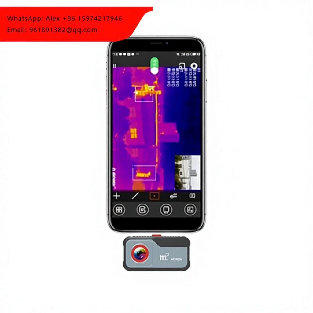HD Mobile Phone External Infrared Thermal Imager Circuit Floor Heating Thermometer Portable High Sensitivity Model 203U203H
HD Mobile Phone External Infrared Thermal Imager Circuit Floor Heating Thermometer Portable High Sensitivity Model 203U203H