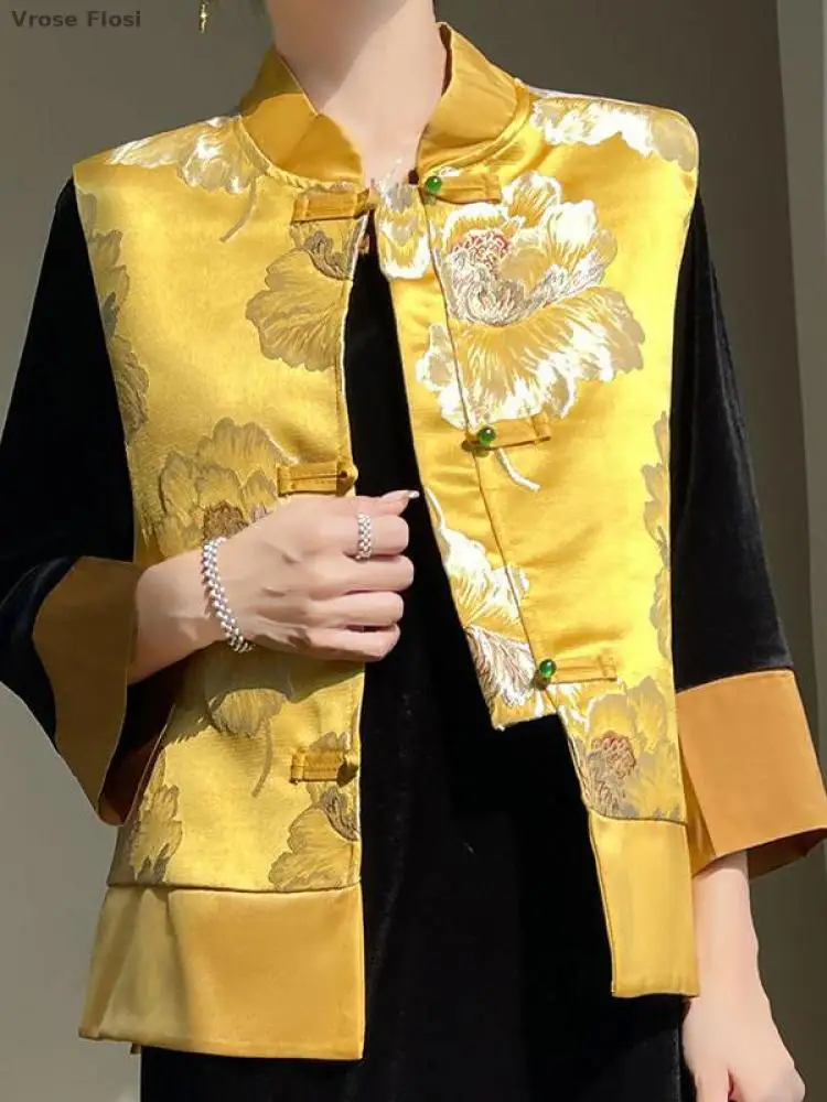2025 Handmade Peony Embroidery Tang Suit Vest Chinese Style Gorgeous Elegant Classical Vest Temperament Slim Versatile Cardigan
2025 Handmade Peony Embroidery Tang Suit Vest Chinese Style Gorgeous Elegant Classical Vest Temperament Slim Versatile Cardigan