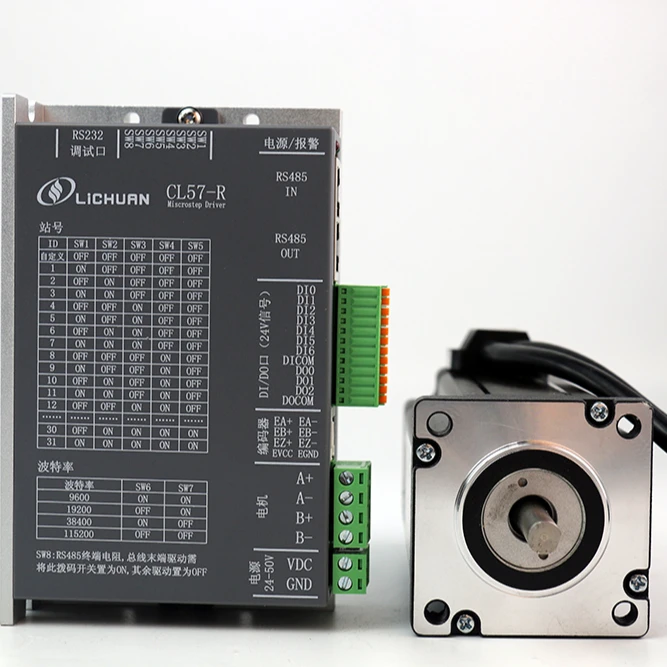 LICHUAN RS485 Nema 24 Шаговый двигатель 4,8 Нм 5,8 А 2-фазный комплект драйверов шагового двигателя с замкнутым контуром LC60H2112 + CL57R Драйверы двигателя
LICHUAN RS485 Nema 24 Шаговый двигатель 4,8 Нм 5,8 А 2-фазный комплект драйверов шагового двигателя с замкнутым контуром LC60H2112 + CL57R Драйверы двигателя