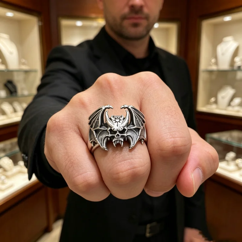 Buyee 925 Sterling Silver Male Big Ring Finger Cute Bat Open Ring Men Fashion Animal Fine Jewelry Circle Gift
Buyee 925 Sterling Silver Male Big Ring Finger Cute Bat Open Ring Men Fashion Animal Fine Jewelry Circle Gift