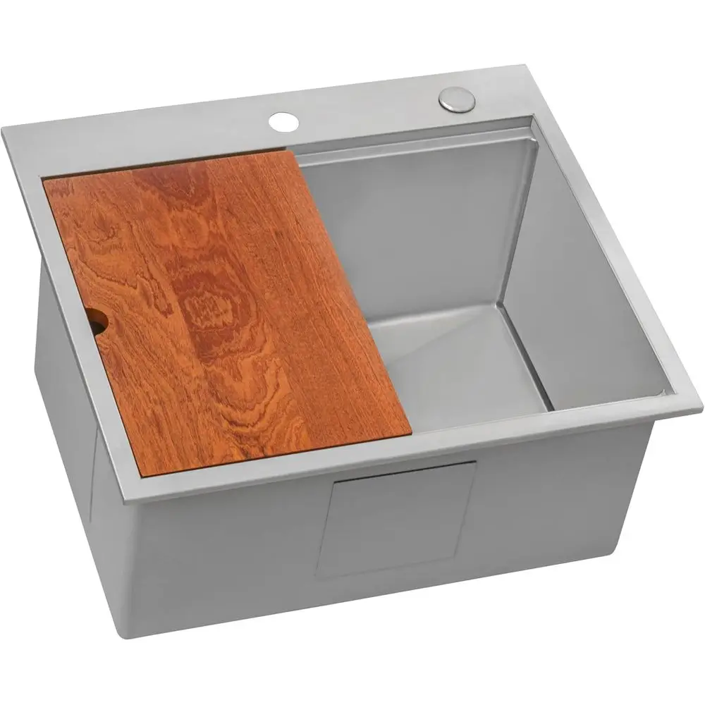 24 x 22 x 12 Topmount Laundry Sink, 16-Gauge Stainless Steel
24 x 22 x 12 Topmount Laundry Sink, 16-Gauge Stainless Steel