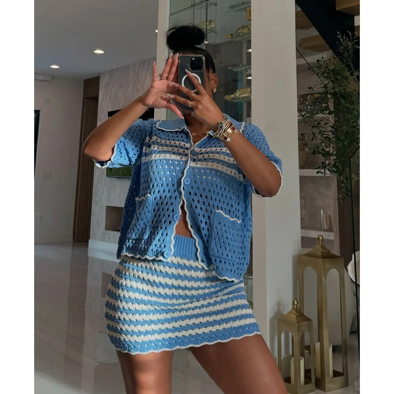 Knitted Sweater Tops 2 Piece Set Dress 2025 Summer Women Y2K Streetwear Sexy Club Crocheted Dress Two Piece Set Skirts Outfits
Knitted Sweater Tops 2 Piece Set Dress 2025 Summer Women Y2K Streetwear Sexy Club Crocheted Dress Two Piece Set Skirts Outfits