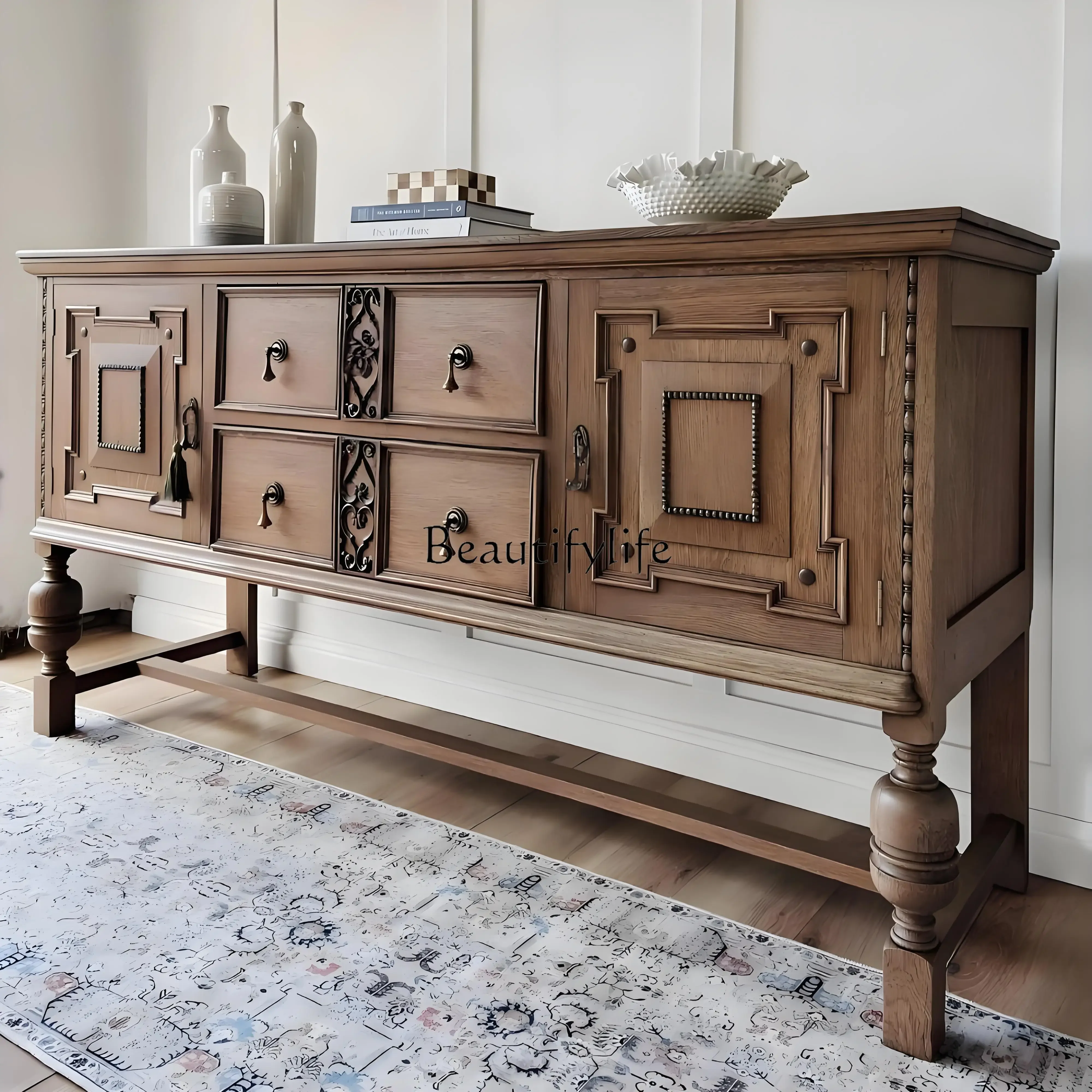 yj19 American Retro Solid Wood Sideboard Cabinet for Home Entryway French Style Wall-Mounted Storage Decorative Cabinet
yj19 American Retro Solid Wood Sideboard Cabinet for Home Entryway French Style Wall-Mounted Storage Decorative Cabinet
