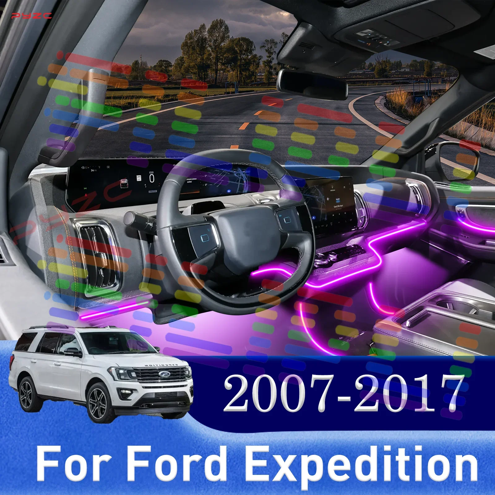 Для Ford Expedition салон автомобиля декоративный окружающий свет RGB 64-цветный светодиодный монтажный комплект Push-Fit для 2007-2017 гг.
Для Ford Expedition салон автомобиля декоративный окружающий свет RGB 64-цветный светодиодный монтажный комплект Push-Fit для 2007-2017 гг.